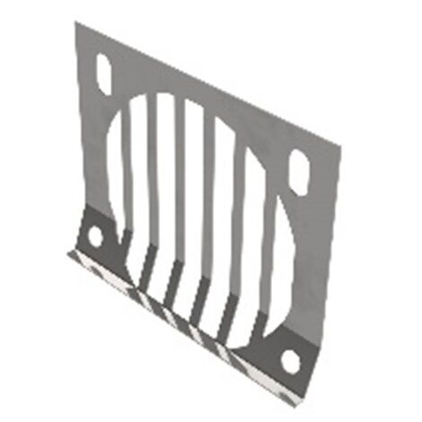 Parapet outlet grate