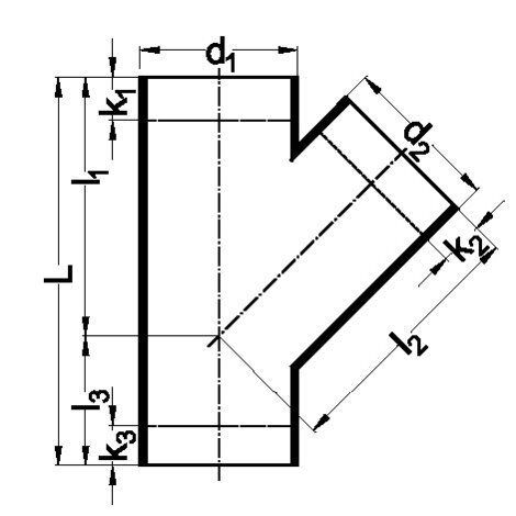 Y-branch 45°