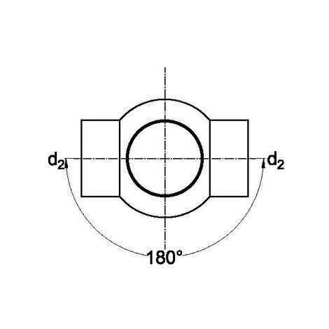 Double ball branch 88,5° - 180°