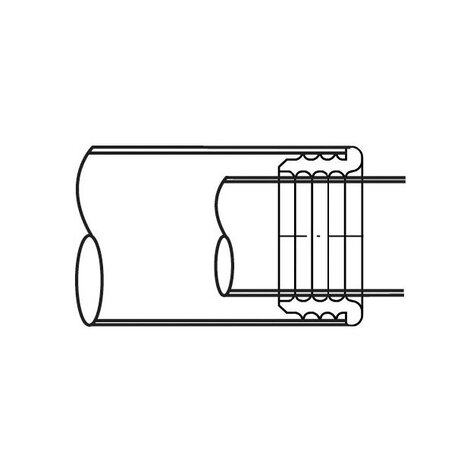 Rubber collar for pipe in pipe joints