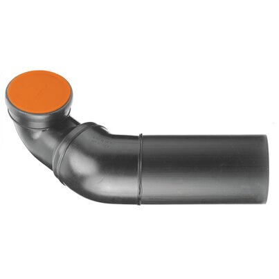 Wall-lavatory bend 90° (horizontal) left<br>With protection plug