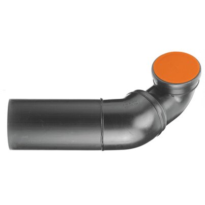 Wall-lavatory bend 90° (horizontal) right<br>With protection plug