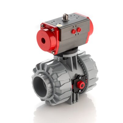 VKDOC/CP DA - pneumatically actuated DUAL BLOCK® 2-way ball valve