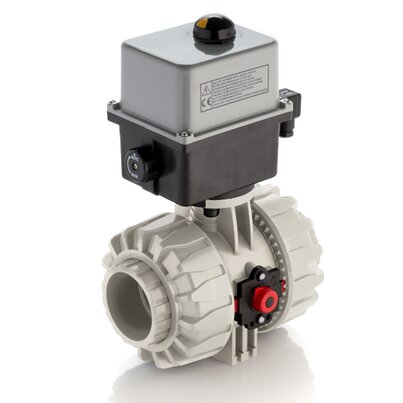 VKDOM/CE 24 V AC/DC - electrically actuated DUAL BLOCK® 2-way ball valve