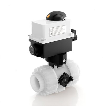VKDOAF/CE 24 V AC/DC - electrically actuated DUAL BLOCK® 2-way ball valve