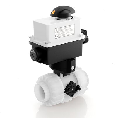 VKROAF/CE 24 V AC/DC 4-20 mA - electrically actuated DUAL BLOCK® regulating ball valve