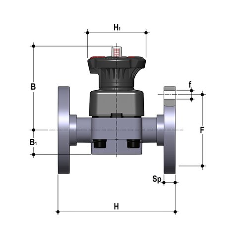 DKOF - DIALOCK® 2-way diaphragm valve DN 15:65