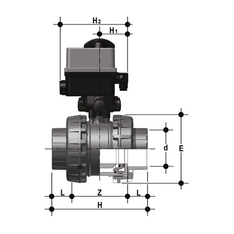 VXEIV/CE 24 V AC/DC - EASYFIT 2-WAY Βάνα Σφαιρική με Ηλεκτρικό Ενεργοποιητή