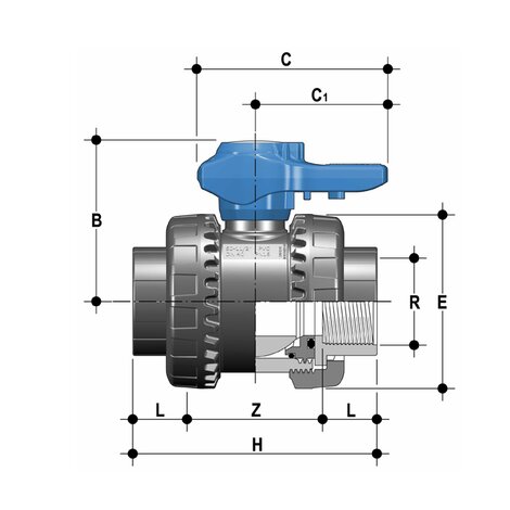 VEENV - Easyfit 2-way ball valve