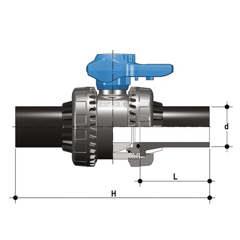 VEEBEV - Easyfit 2-way ball valve
