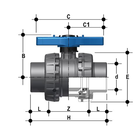 VEEJV - Easyfit 2-way ball valve