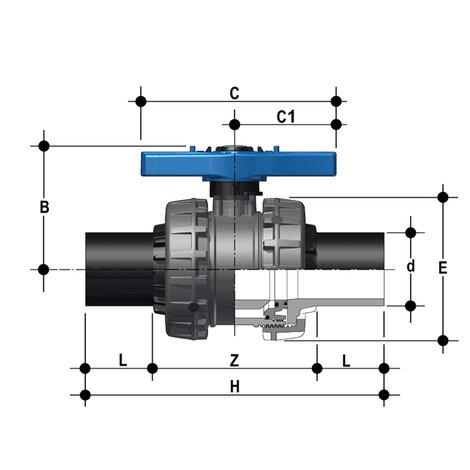 VEEBEV - Easyfit 2-way ball valve