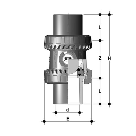 SXEJV - Easyfit True Union ball and spring check valve
