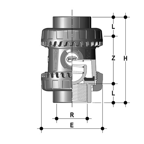 SSEGV/Hastelloy - Easyfit True Union ball and spring check valve DN 10:50