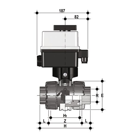 VKDGV/CE 24 V AC/DC - electrically actuated DUAL BLOCK® 2-way ball valve
