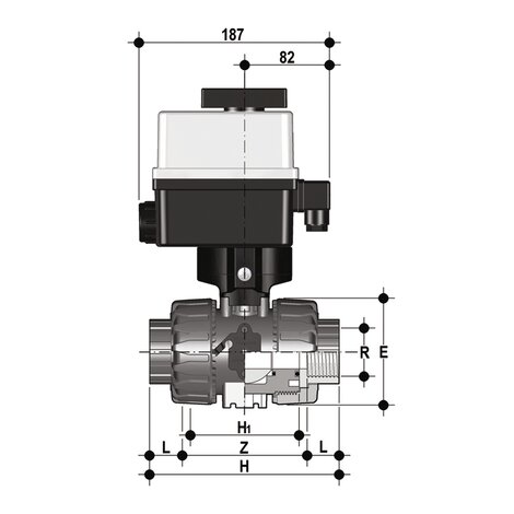 VKRNV/CE 24 V AC/DC 4-20 mA - ELECTRICALLY ACTUATED DUAL BLOCK® REGULATING BALL VALVE