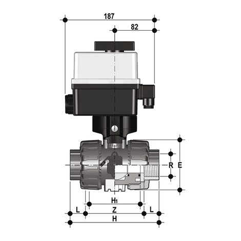 VKRNV/CE 90-240 V AC 4-20 mA - ELECTRICALLY ACTUATED DUAL BLOCK® REGULATING BALL VALVE