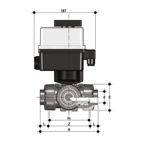 LKDIV/CE 24 V AC/DC - Electrically actuated ball valve DN 10:50