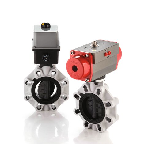 FKOC/CP NO LUG ISO-DIN DN 80-200 - PNEUMATICALLY ACTUATED BUTTERFLY VALVE