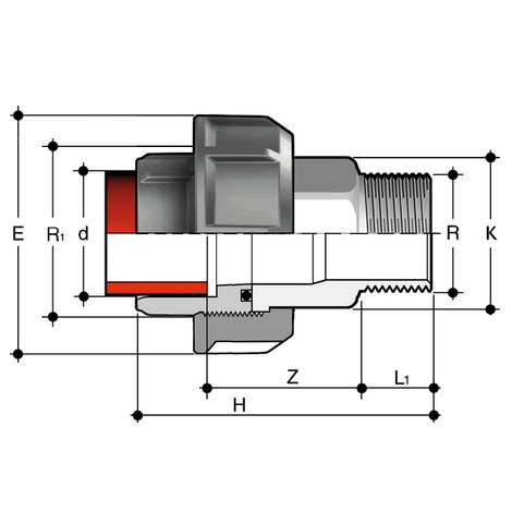 BIRXM - Adaptor union