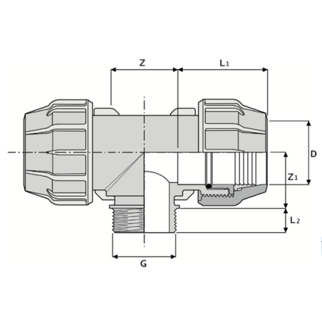516 - Tee male threaded 516 - Tee male threaded
