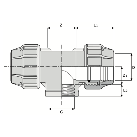 516 - Tee male threaded 516 - Tee male threaded
