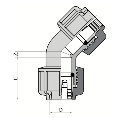 525 - Adaptor with nut 525 - Adaptor with nut