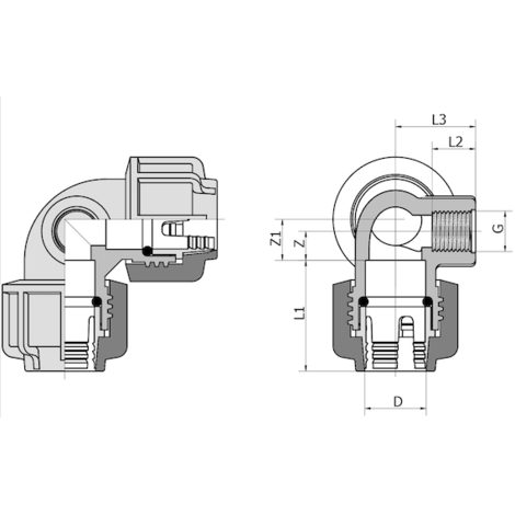 527 - Elbow female threaded