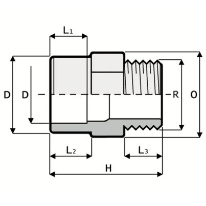 AM6 - Female/male adaptor