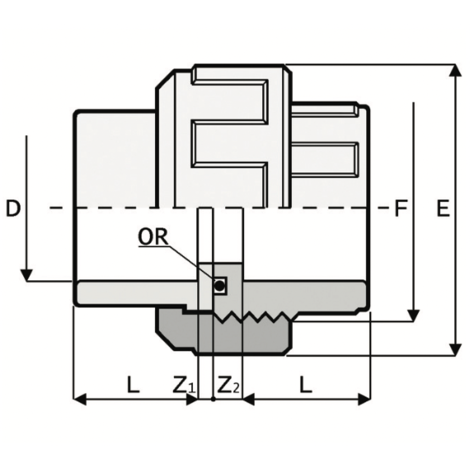 AF6 - Female adaptor