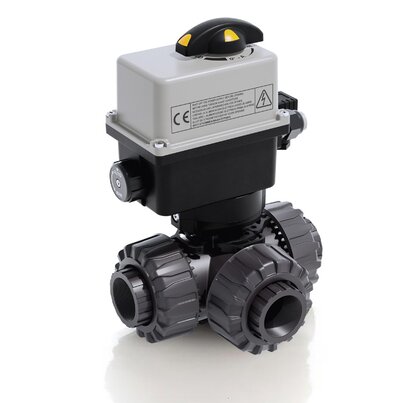 LKDFV/CE 24 V AC/DC - Electrically actuated DUAL BLOCK® 3-way ball valve DN 10:50
