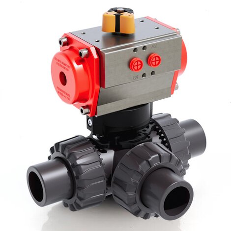 LKDJV/CP DA - Pneumatically actuated ball valve DN 10:50