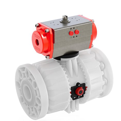 VKDOF/CP NC - pneumatically actuated DUAL BLOCK® 2-way ball valve
