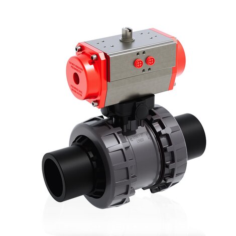 VXEBEV/CP NO - pneumatically actuated Easyfit 2-way ball valve