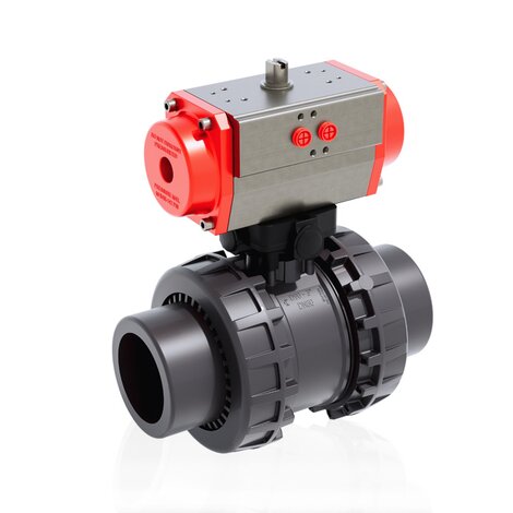 VXEJV/CP NC - pneumatically actuated Easyfit 2-way ball valve