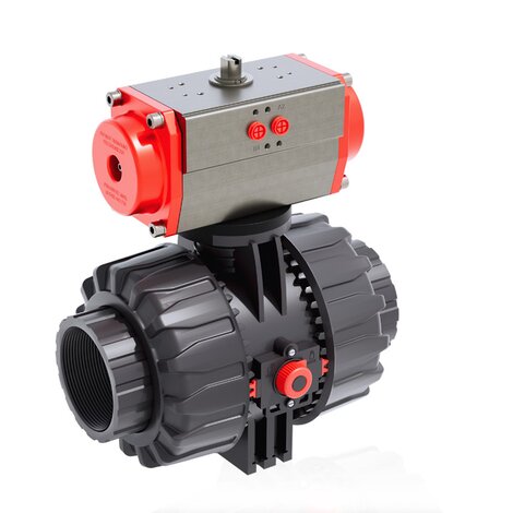 VKDGV/CP NO - pneumatically actuated DUAL BLOCK® 2-way ball valve