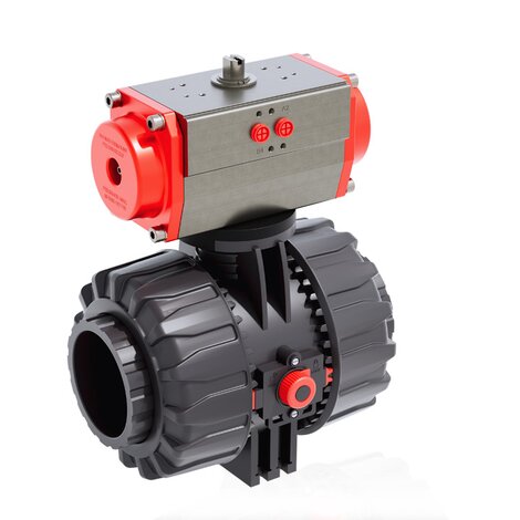VKDLV/CP DA - pneumatically actuated DUAL BLOCK® 2-way ball valve