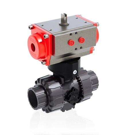 VKDNV/CP NC - pneumatically actuated DUAL BLOCK® 2-way ball valve