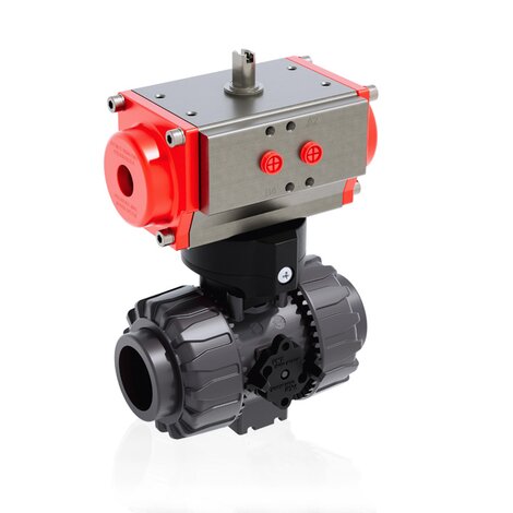 VKDAV/CP NC - pneumatically actuated DUAL BLOCK® 2-way ball valve