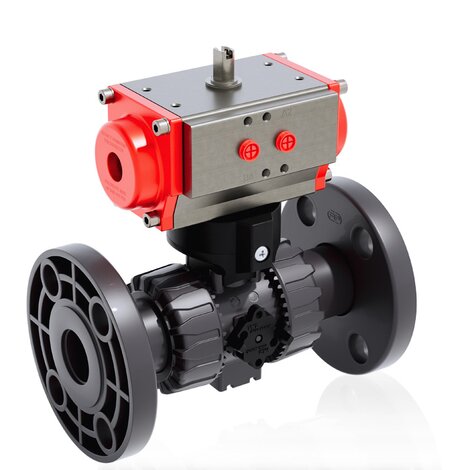 VKDOAV/CP DA - pneumatically actuated DUAL BLOCK® 2-way ball valve