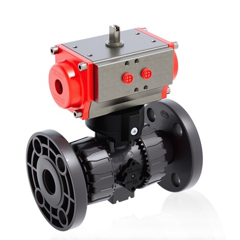 VKDOV/CP DA - pneumatically actuated DUAL BLOCK® 2-way ball valve