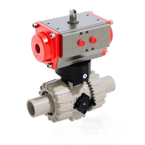 VKDBM/CP DA - pneumatically actuated DUAL BLOCK® 2-way ball valve