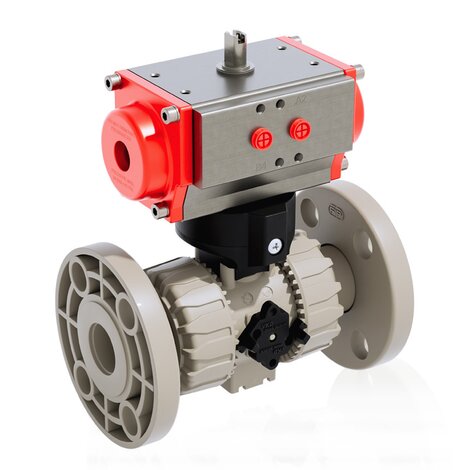 VKDOM/CP DA - pneumatically actuated DUAL BLOCK® 2-way ball valve