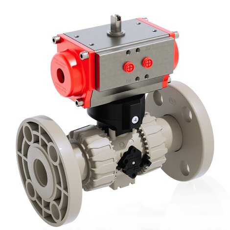 VKDOAM/CP NC - pneumatically actuated DUAL BLOCK® 2-way ball valve