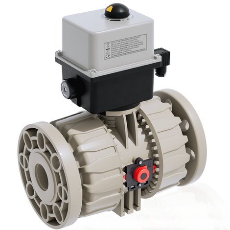 VKDOM/CE 90-240 V AC - electrically actuated DUAL BLOCK® 2-way ball valve