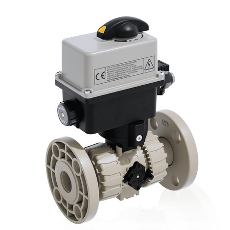 VKDOM/CE 90-240 V AC - electrically actuated DUAL BLOCK® 2-way ball valve