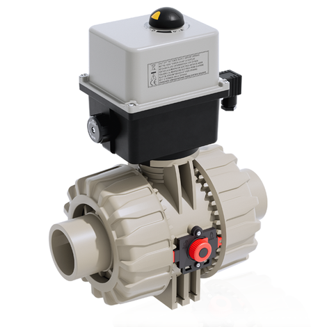 VKDDM/CE 24 V AC/DC - electrically actuated DUAL BLOCK® 2-way ball valve