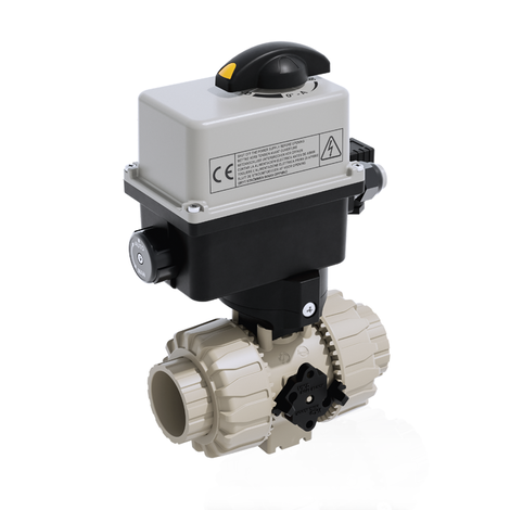 VKRIM/CE 24 V AC/DC 4-20 mA - electrically actuated DUAL BLOCK® regulating ball valve