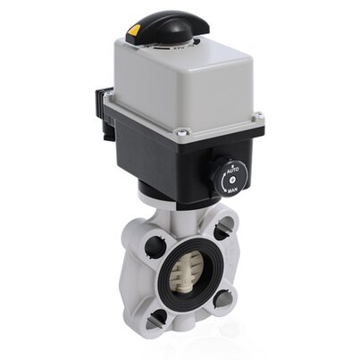 FKOM/CE 24V AC/DC - Electrically actuated butterfly valve DN 40:100