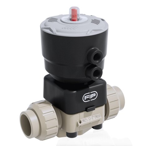 DKUIM/CP DA - Pneumatically actuated 2-way diaphragm valve PN 10 DN 15:65